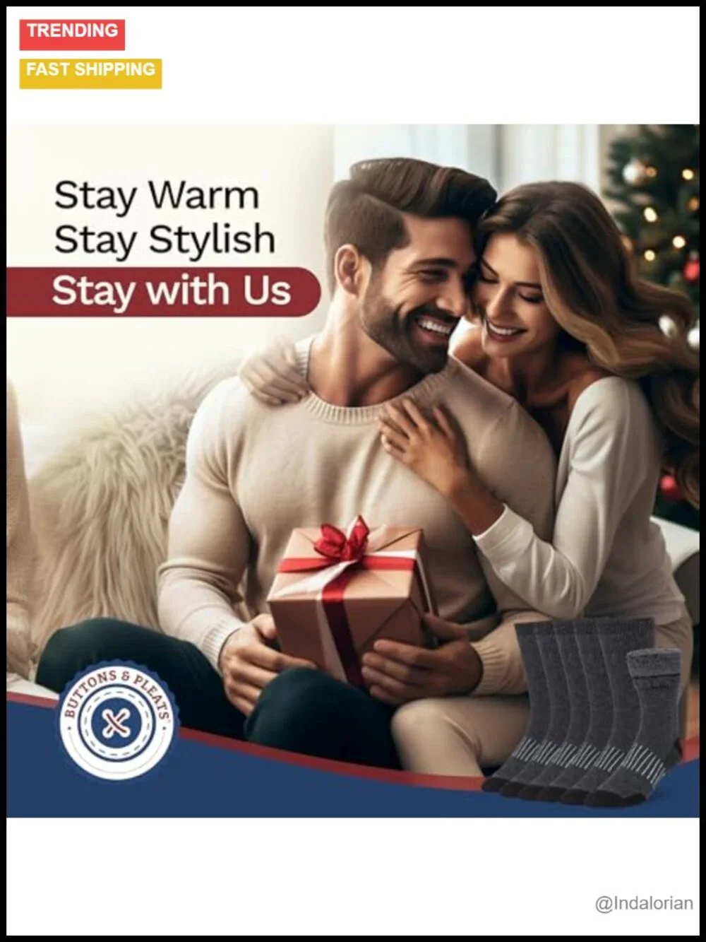 Wool Socks for Men & Women Merino Thermal Warm Cozy Winter Boot Socks